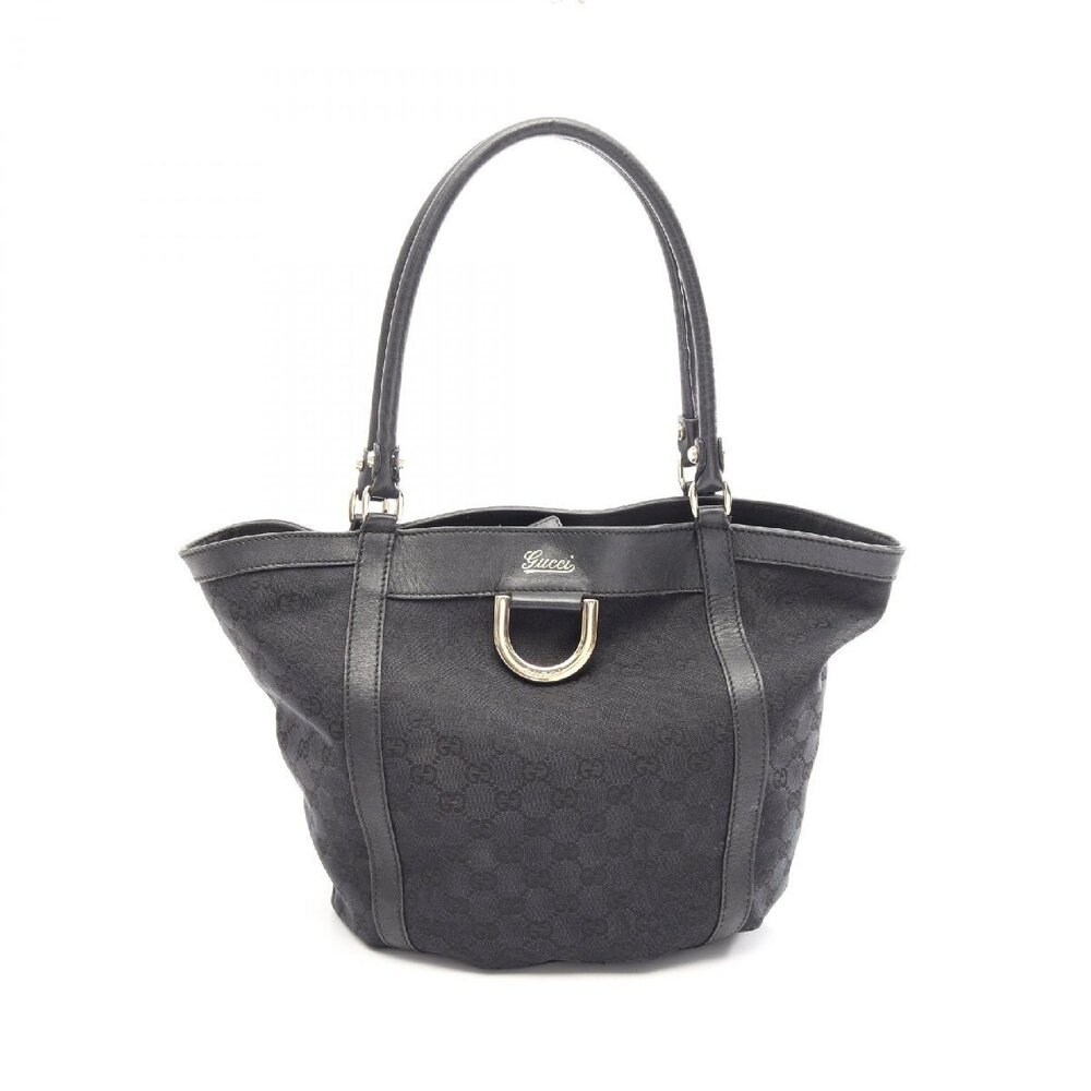 Gucci Abbey GG Canvas Tote Bag Black